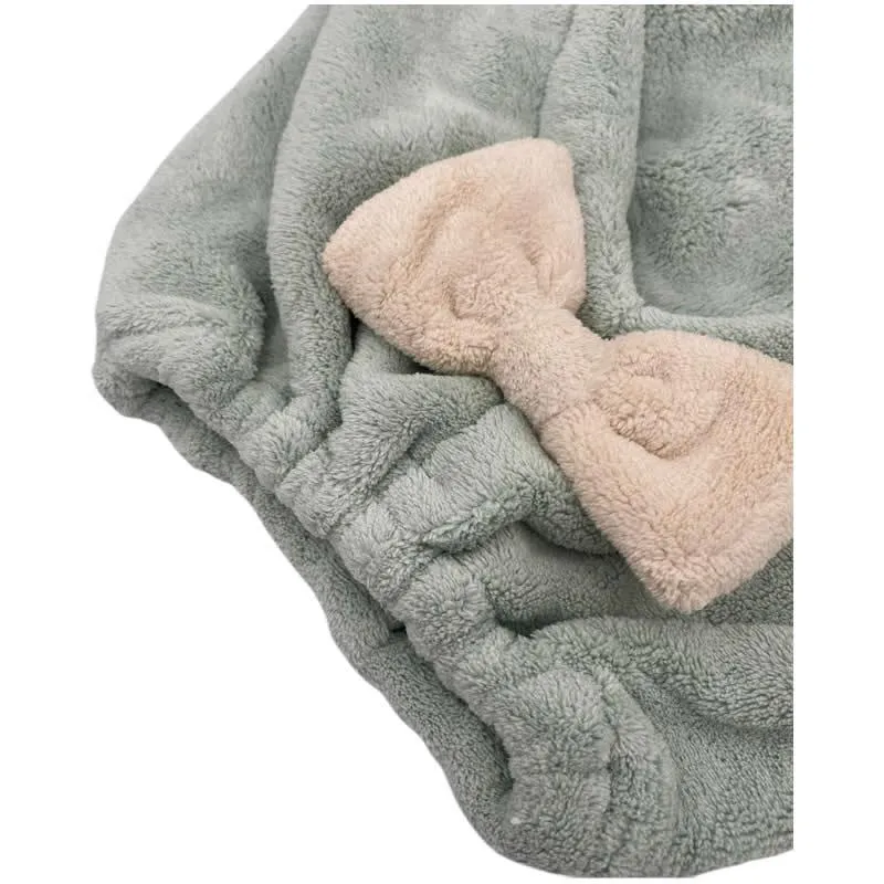 Hair Towel Absorbent Dry Cap-GREEN