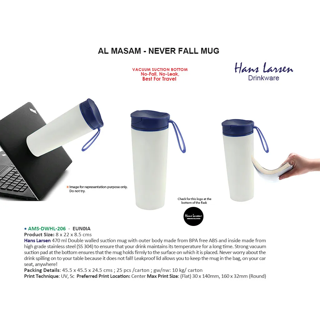 Hans Larsen Never Fall Travel Mug - (AMS-DWHL-206 - EUN0IA)