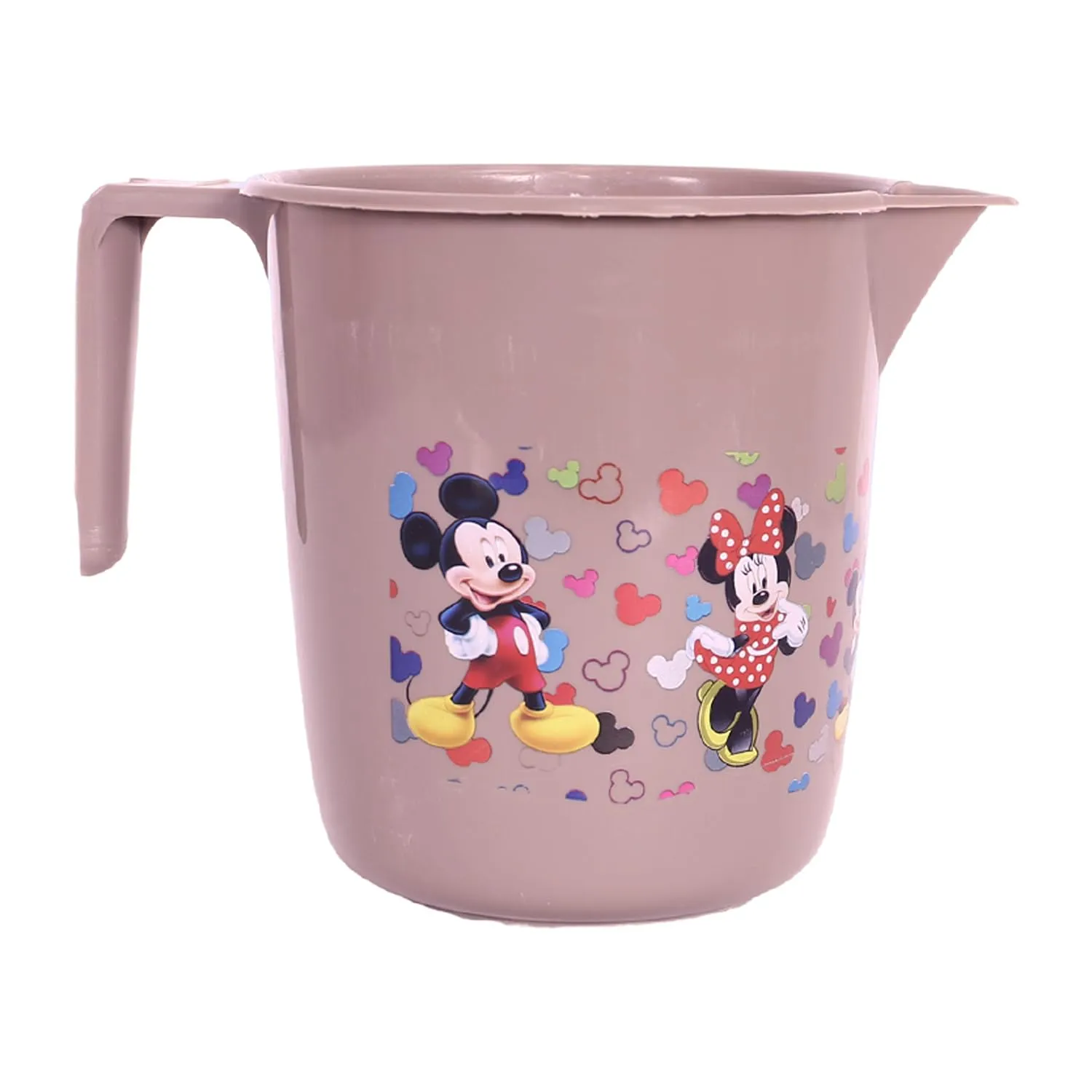 Heart Home Disney Team Bathroom Mug | Plastic Bath Mug for Bathroom | Mug for Bathroom | Mug for Toilet | Washroom Jug | 111 Bath Mug | 1 LTR | Pack of 5 | Brown