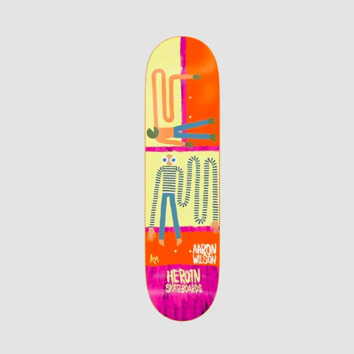 Heroin Papillon Aaron Wilson Razor Edge Skateboard Deck - 8.25"