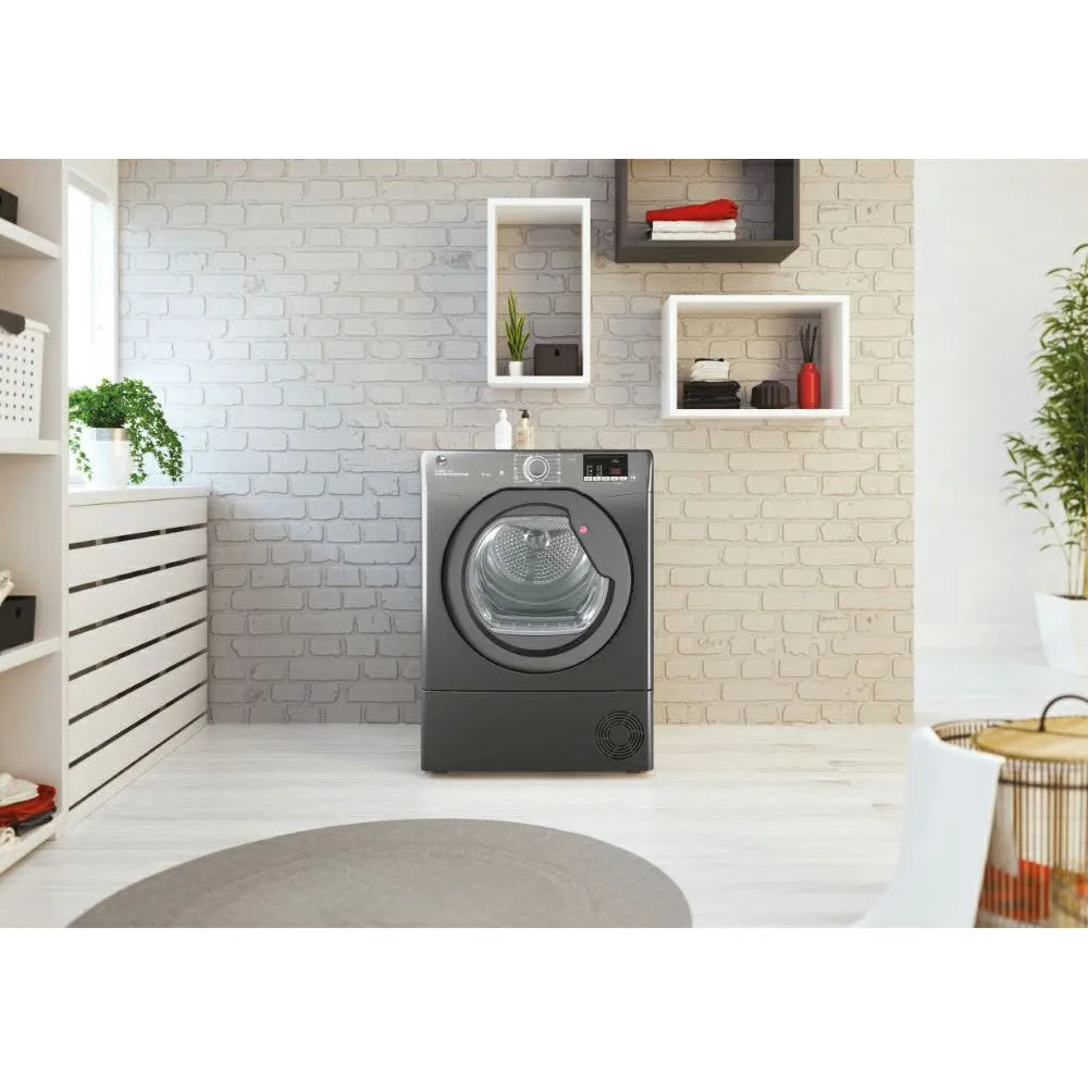 Hoover H-DRY 300 10KG Condenser Tumble Dryer - Antracite | HLEC10DRGR-80