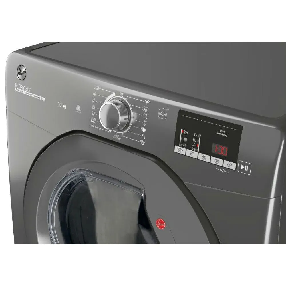 Hoover H-DRY 300 10KG Condenser Tumble Dryer - Antracite | HLEC10DRGR-80