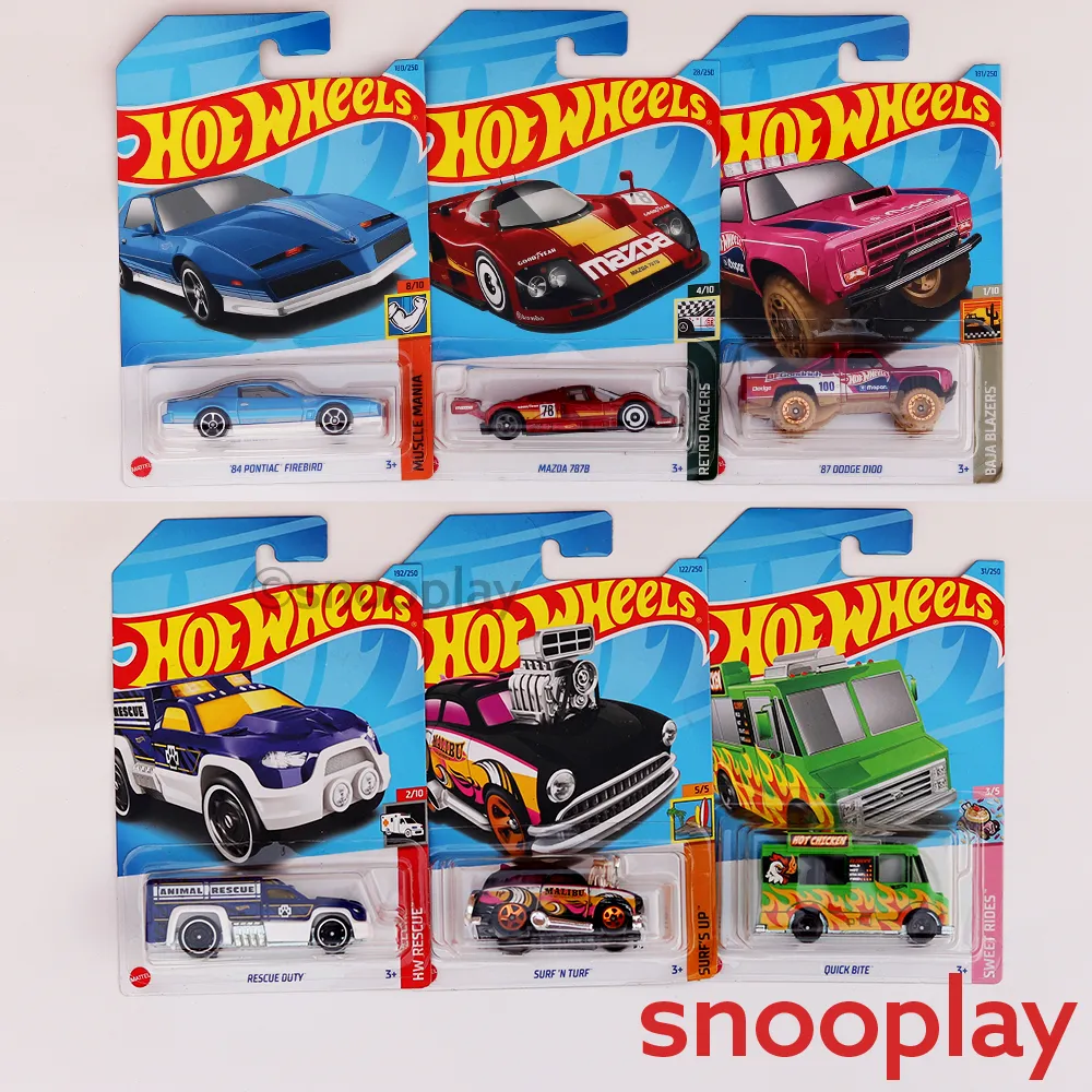 Hot Wheels Car Set of 6 [HW 60]