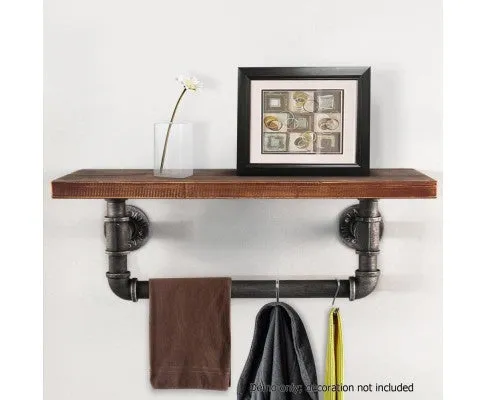 Industrial Pipe Shelf Towel Rail