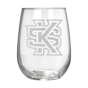 Kennesaw State Owls 17 oz. Stemless Wine Glass