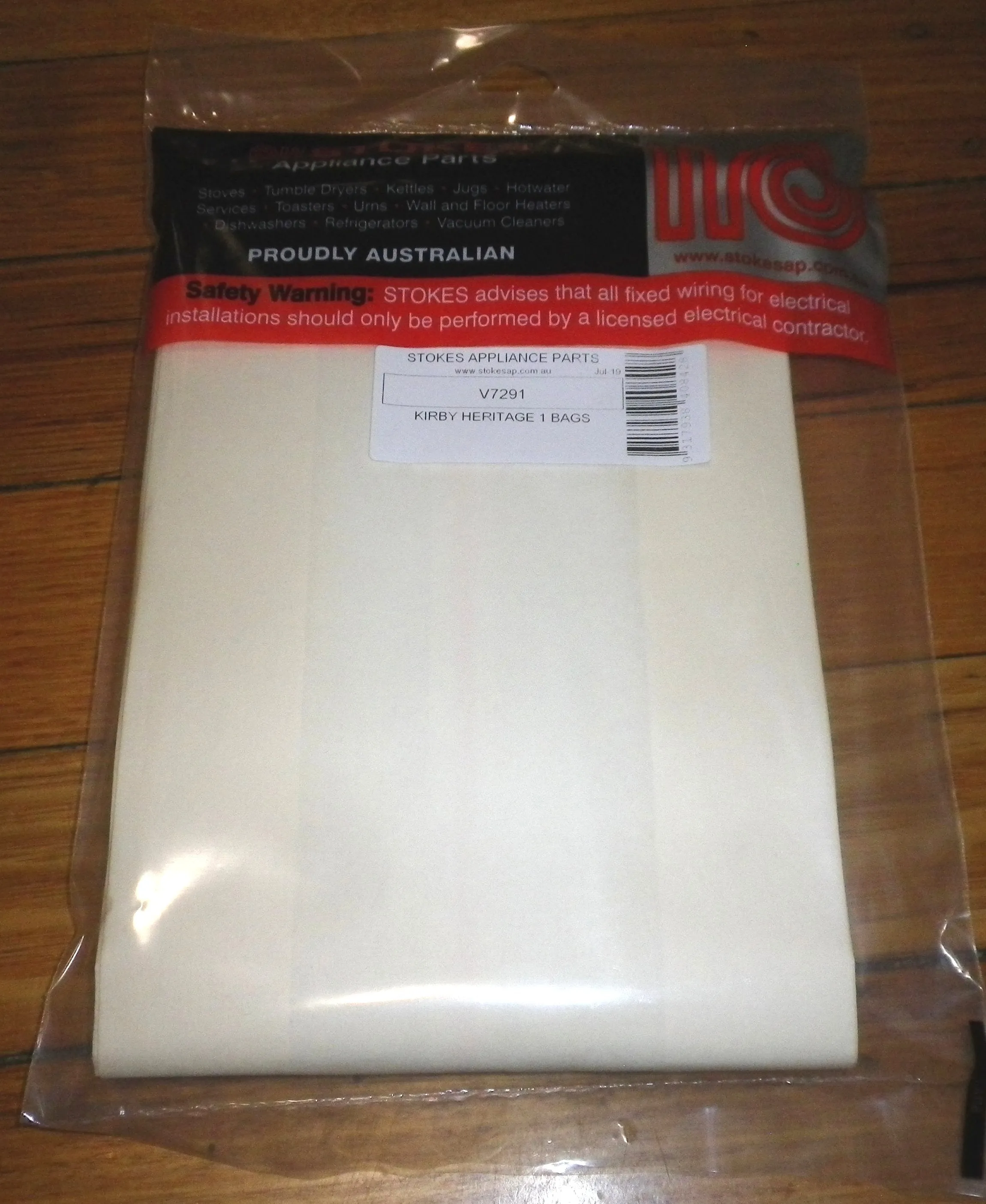 Kirby Heritage 1 Vacuum Cleaner Bags (Pkt 3) - Part # V7291