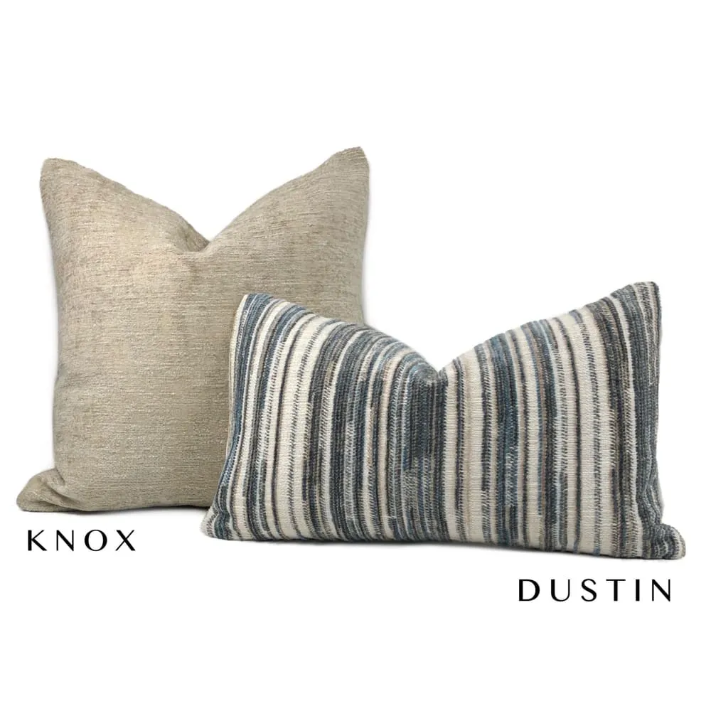 Knox Sandstone Slub Textured Chenille Pillow Cover