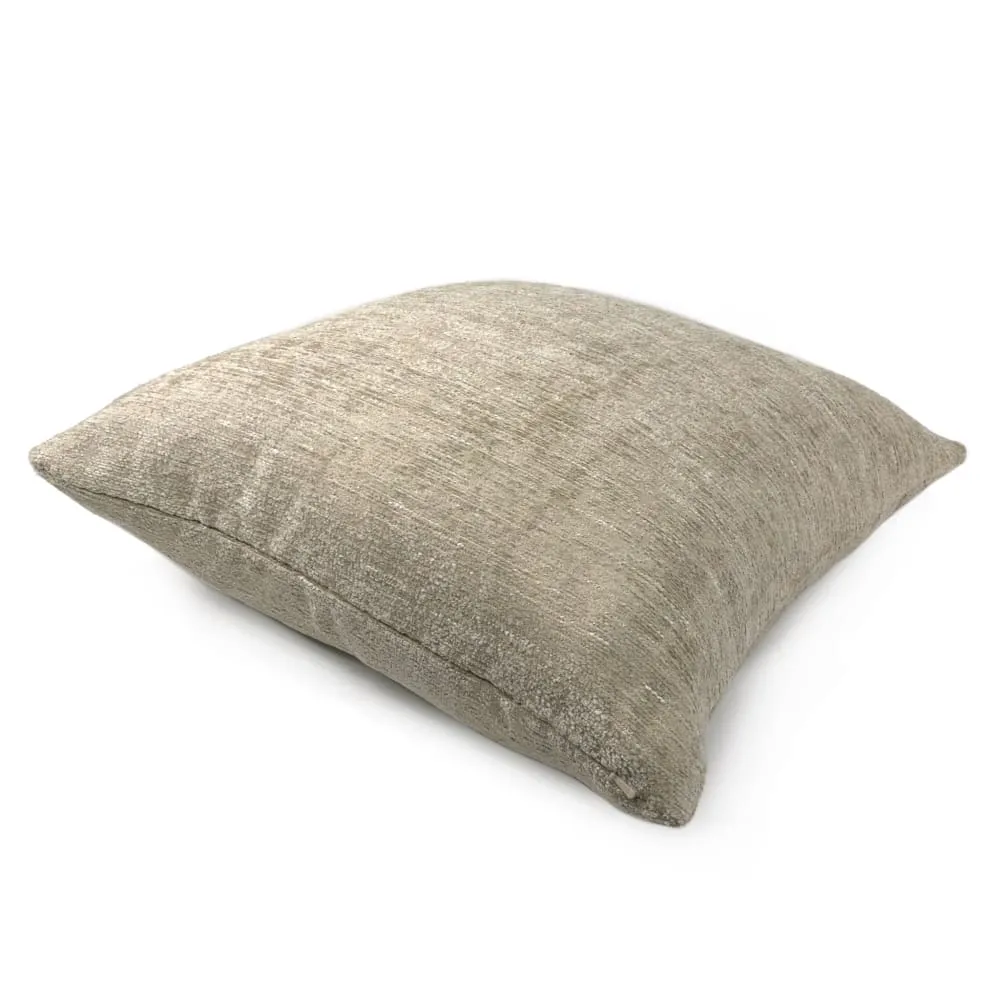 Knox Sandstone Slub Textured Chenille Pillow Cover