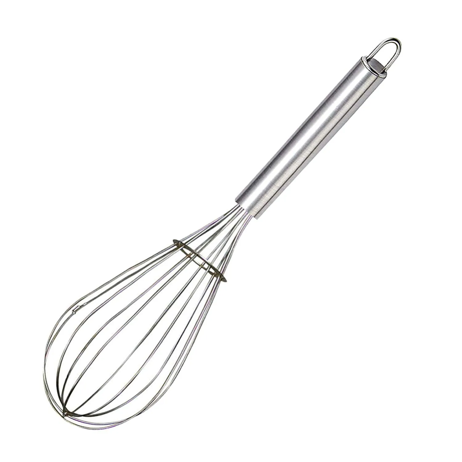 Kuber Industries 2.5 MM Stainless Steel Hand Blender Mixer Froth Whisker Latte Maker for Milk Coffee Egg Beater Juice,40 cm (Silver) - CTKTC031337