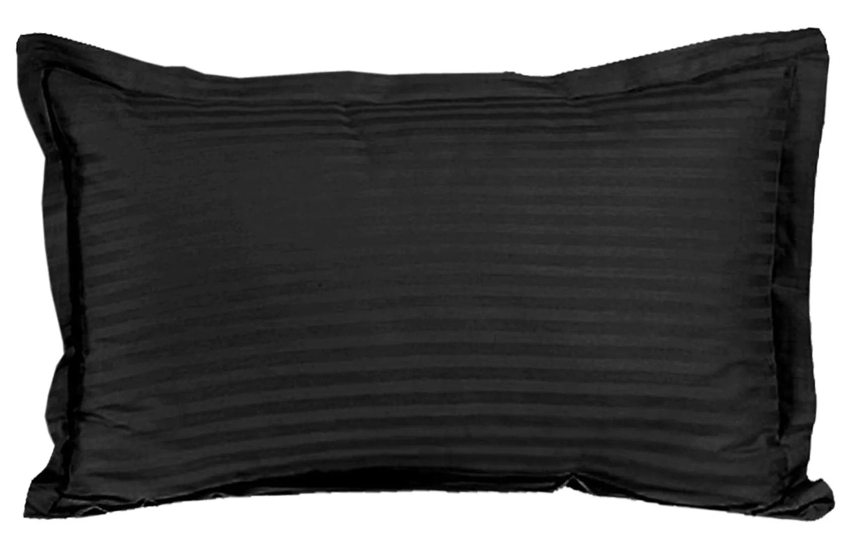 Kuber Industries Lining Design Breathable & Soft Cotton Pillow Cover/Protector/Case- 18x28 Inch, Set of 4 (Black)-HS43KUBMART26775