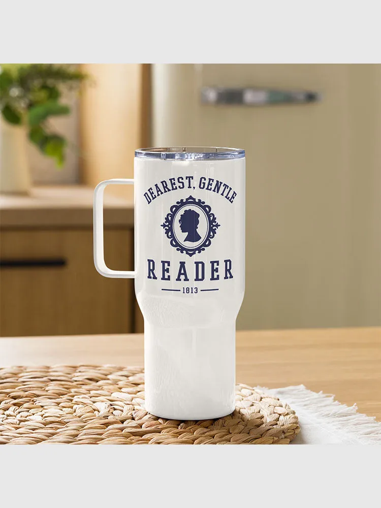 Lady Whistledown Dearest Gentle Reader 25 oz. Travel Mug [Blue]