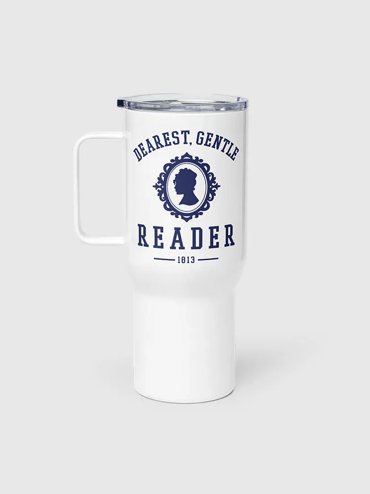 Lady Whistledown Dearest Gentle Reader 25 oz. Travel Mug [Blue]