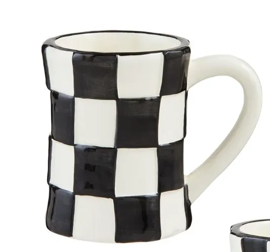 LARGE CHECK BISTRO MUG