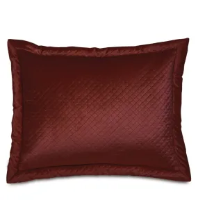 Lars Quilted Velvet Standard Sham 20x27 in Spice