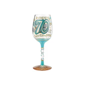 LOLITA WINE GLASS CELEBRATING 70