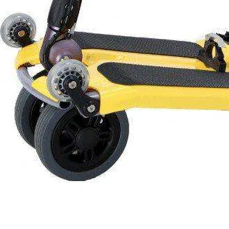 Luggie Standard Folding Travel Scooter Yellow Open Box