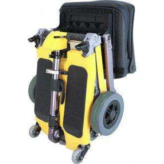 Luggie Standard Folding Travel Scooter Yellow Open Box