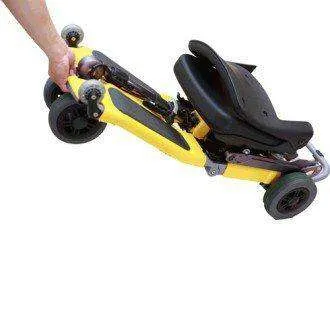 Luggie Standard Folding Travel Scooter Yellow Open Box