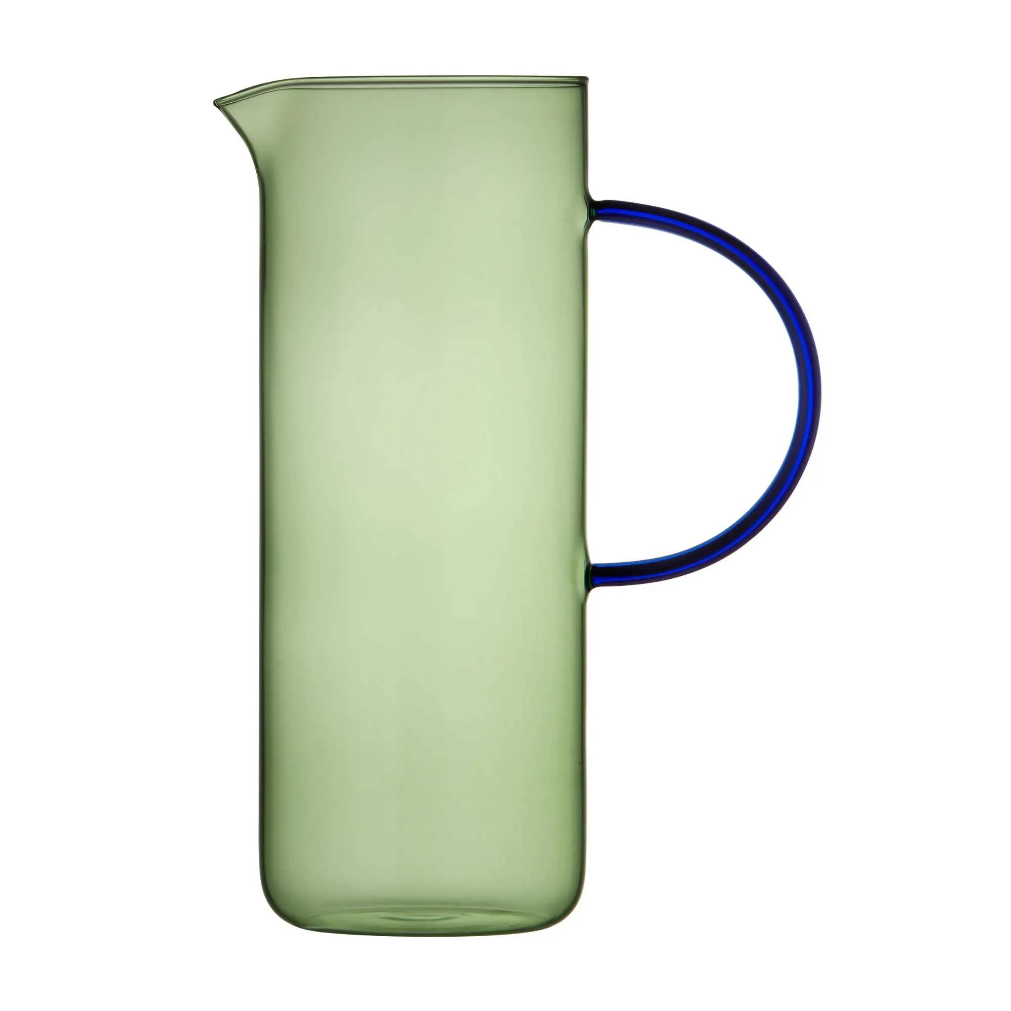 Lyngby Glas Torino glass carafe 1100ml, green/blue