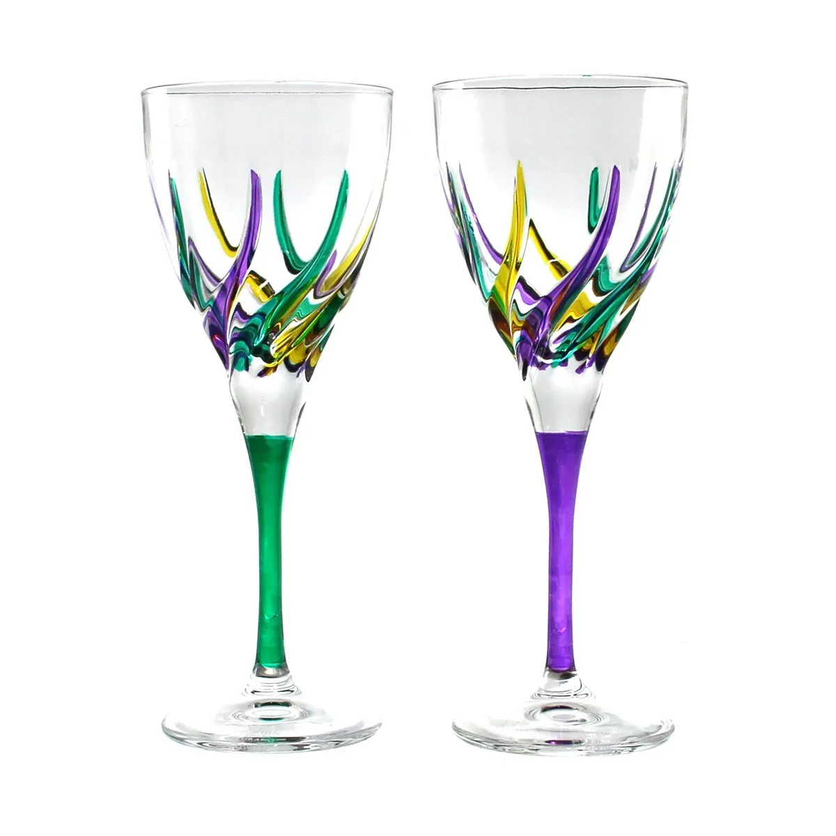 Mardi Gras Trix Wine Glass Calice Liquore