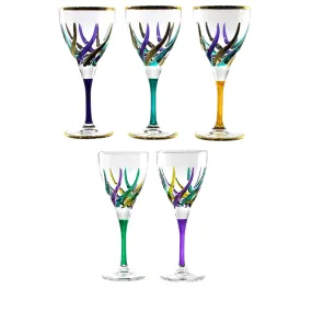 Mardi Gras Trix Wine Glass Calice Liquore