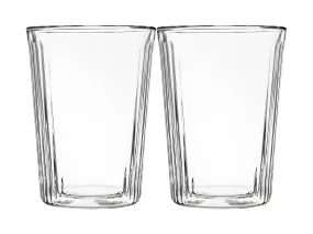 Maxwell & Williams Blend Stripey Double Wall Cup 360ml - Set of 2