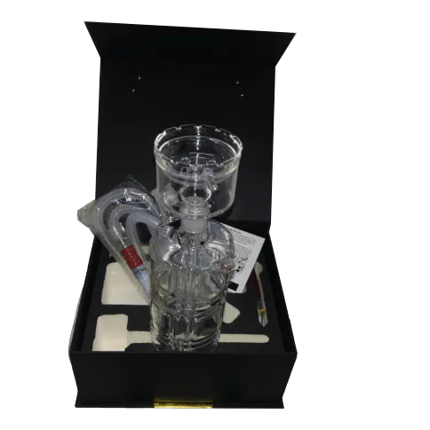 Mazaya glass shisha (Cylinder) - أرجيلة مزايا الزجاجية كريستال