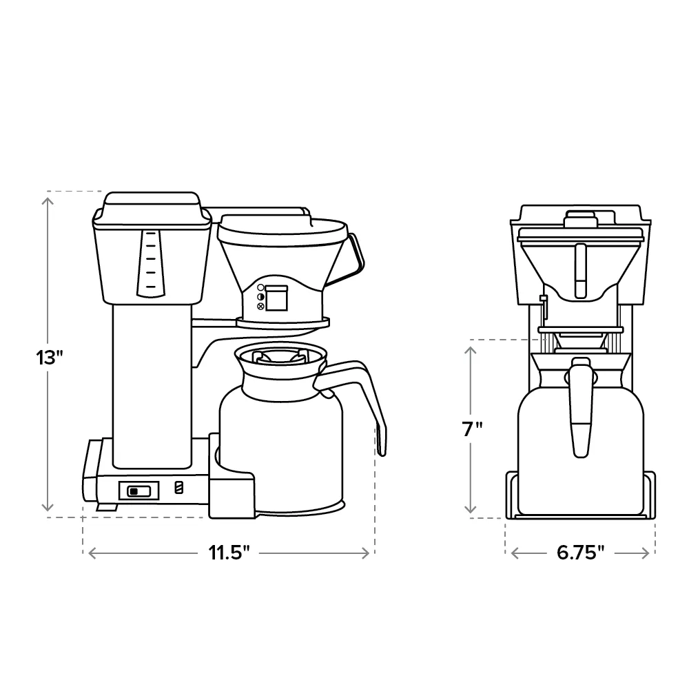 Moccamaster Technivorm Coffee Maker KBTS - Polished Silver 1L / 8 cups - 79212