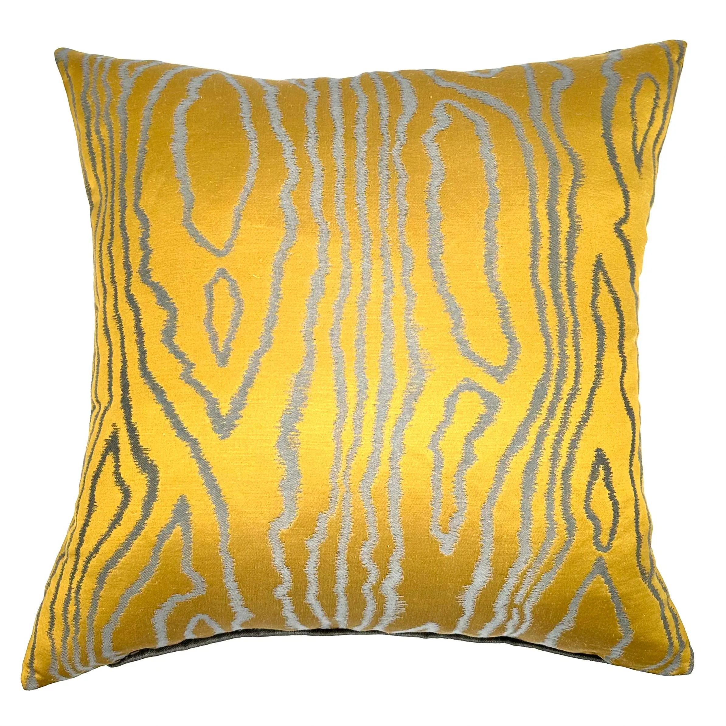 Mustard Luxe Abstract Throw Pillow Cover 22x22