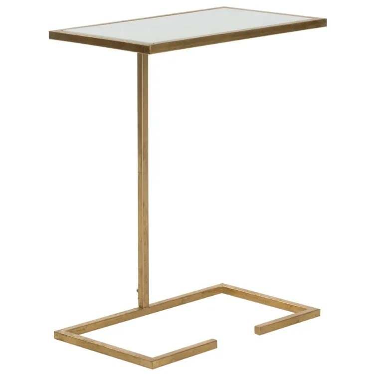 Neil Accent Table - Gold/White