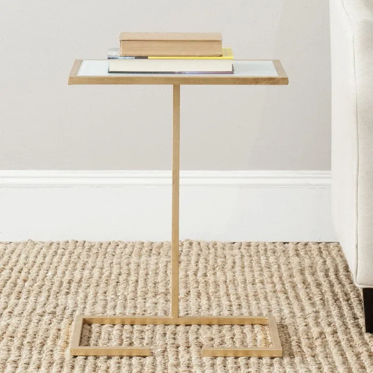 Neil Accent Table - Gold/White