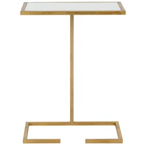 Neil Accent Table - Gold/White