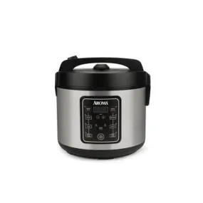 New - Aroma 20 Cup Digital Multicooker & Rice Cooker - Stainless Steel