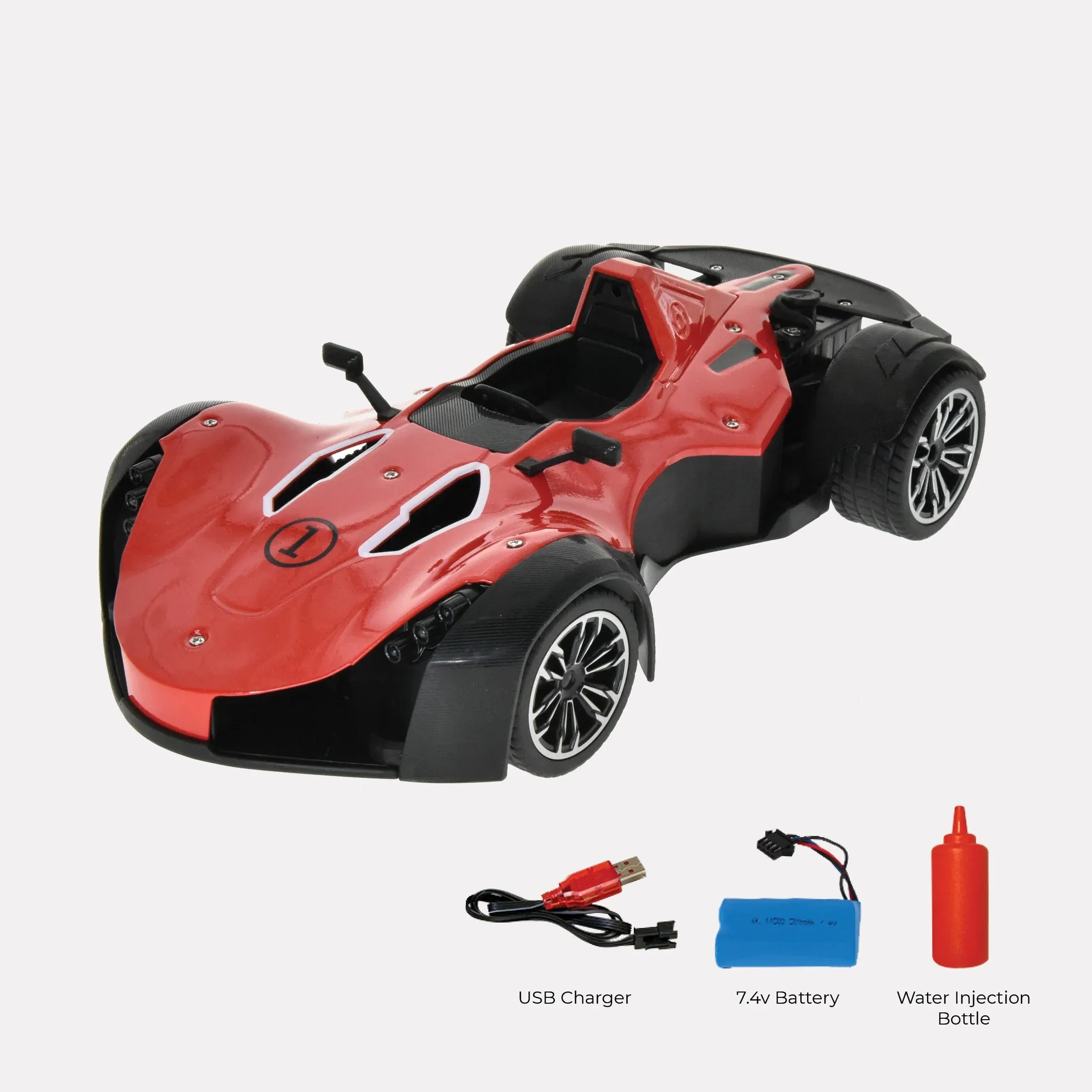 New Classic Remote Control Car Rechargeable - Die Cast Body Car Toys for Kids with Mist Spray Racing Car, 1:12 Scale 2.4 GHz Remote Car