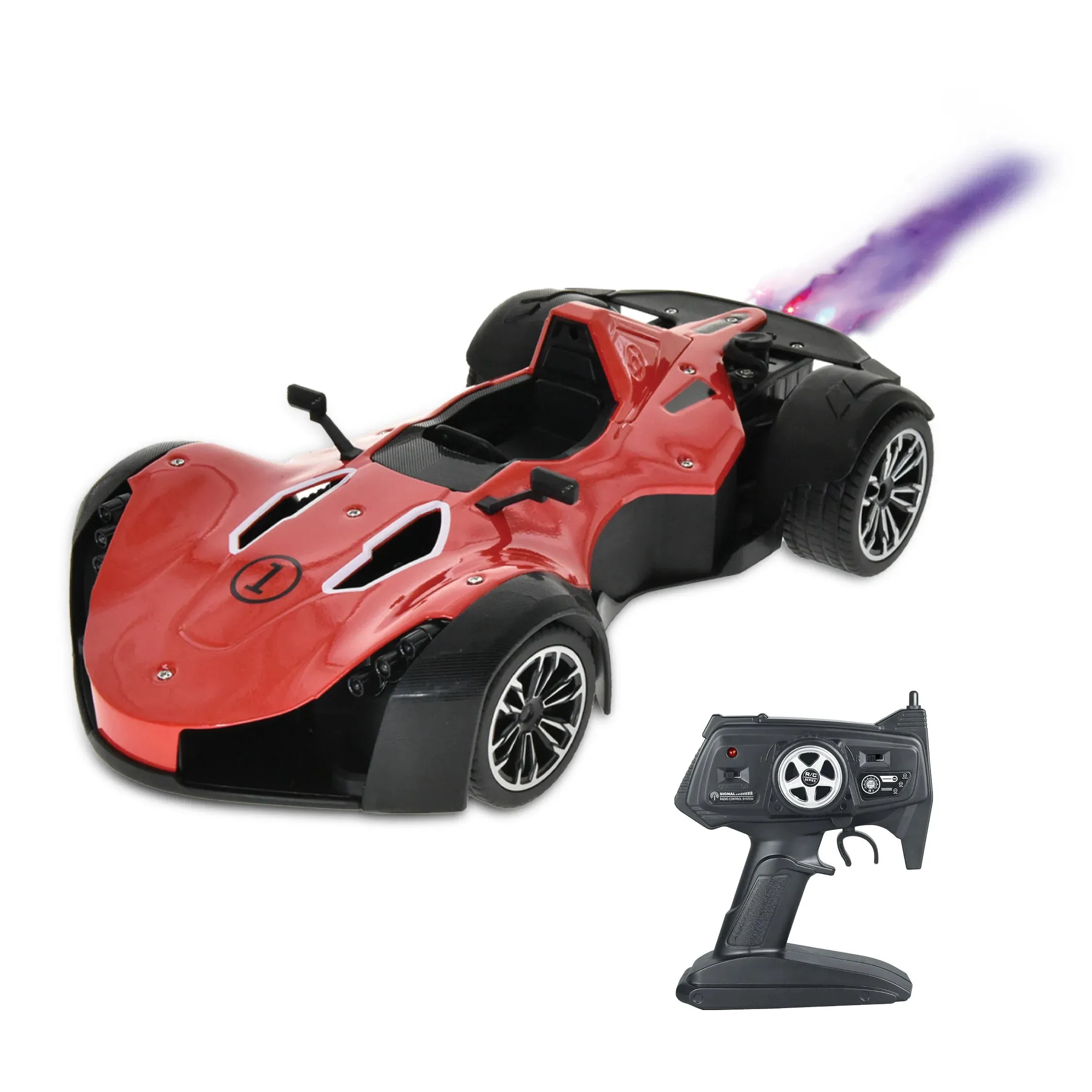 New Classic Remote Control Car Rechargeable - Die Cast Body Car Toys for Kids with Mist Spray Racing Car, 1:12 Scale 2.4 GHz Remote Car