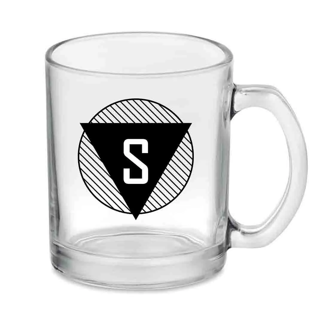 New Customized Coffee Glass Mug - Triangle Name