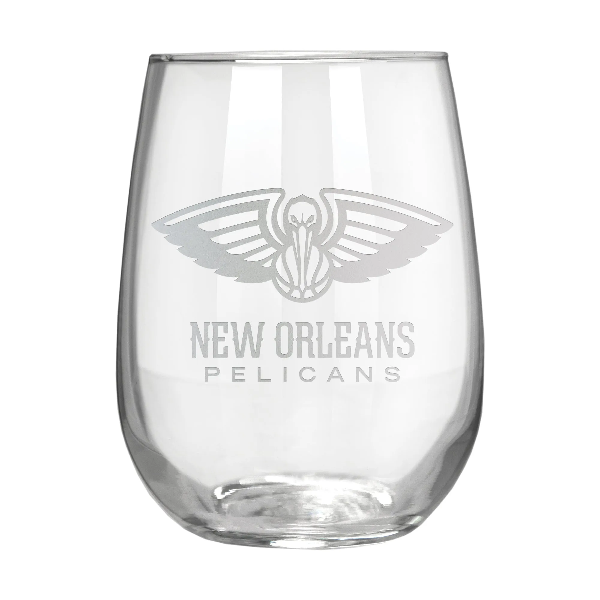 New Orleans Pelicans 17 oz. Stemless Wine Glass