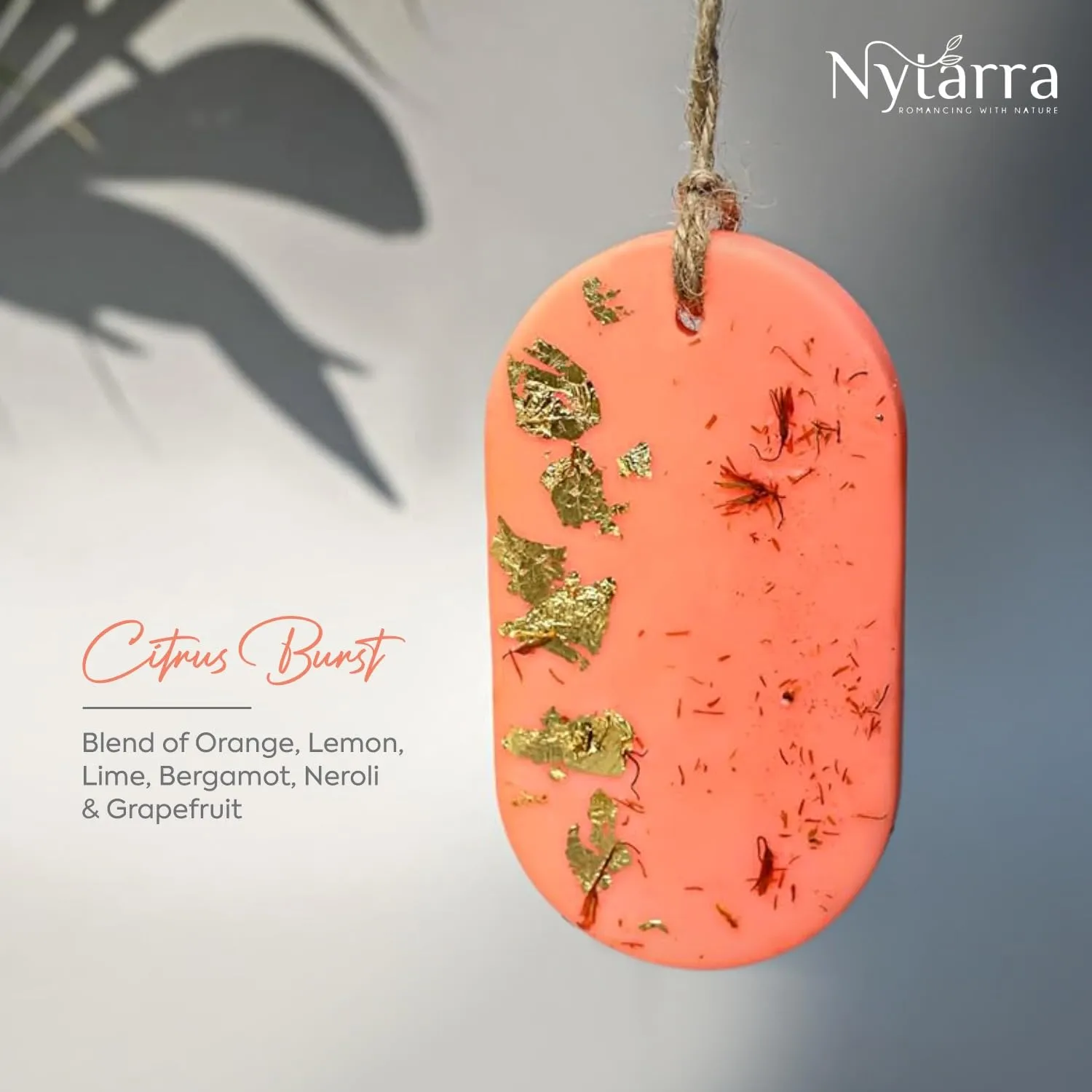 Nytarra Wax Wardrobe Air Freshener Bar, Aromatherapy Fragrance Handmade Wax Tablets, Scented Sachet for Closets, Drawers, Small & Closed Spaces - (Pack of 1) (Citrus Burst)