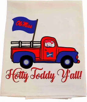 Ole Miss Flag Truck Tea Towel