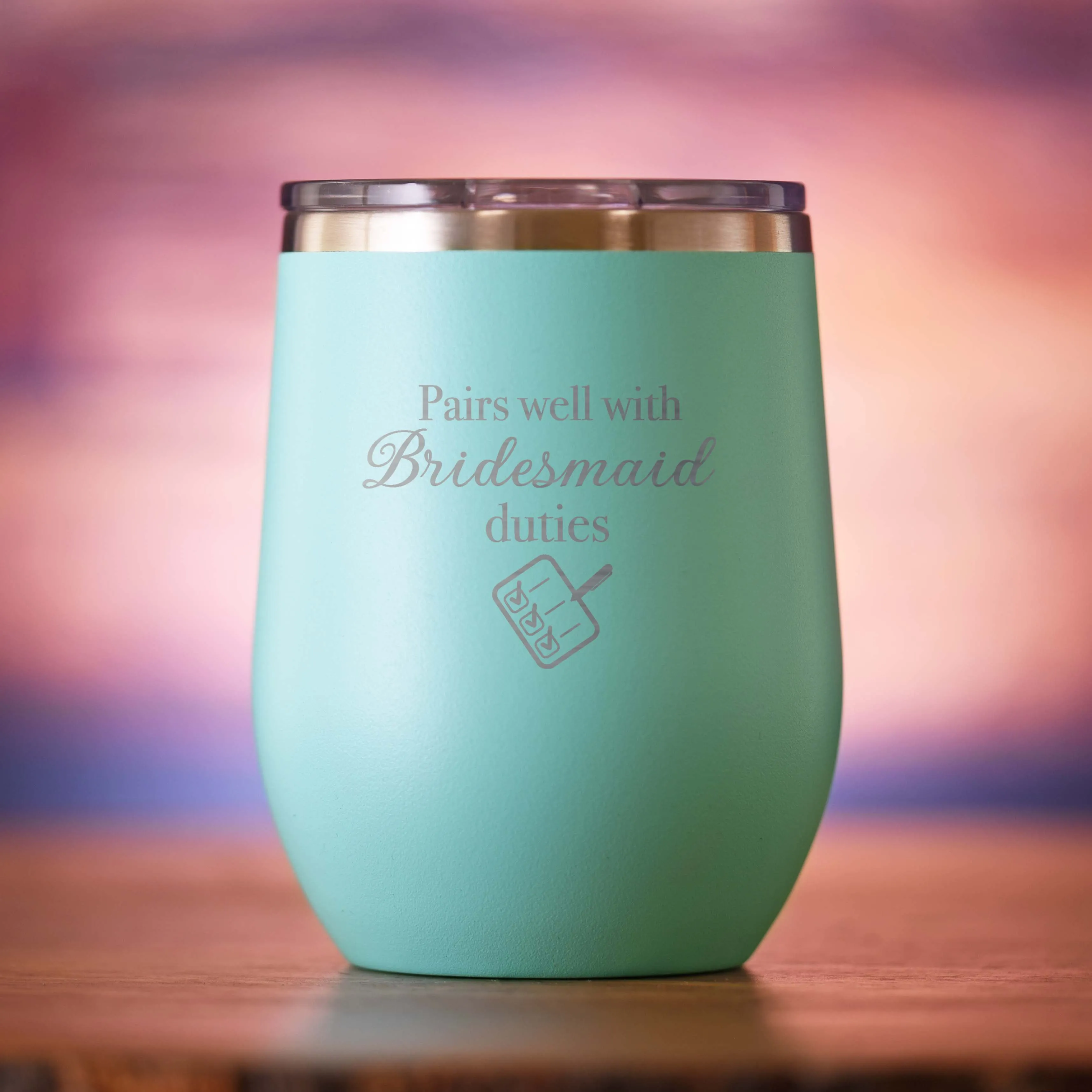 Pairs Well With Bridesmaid Duties Wine Tumbler Gift