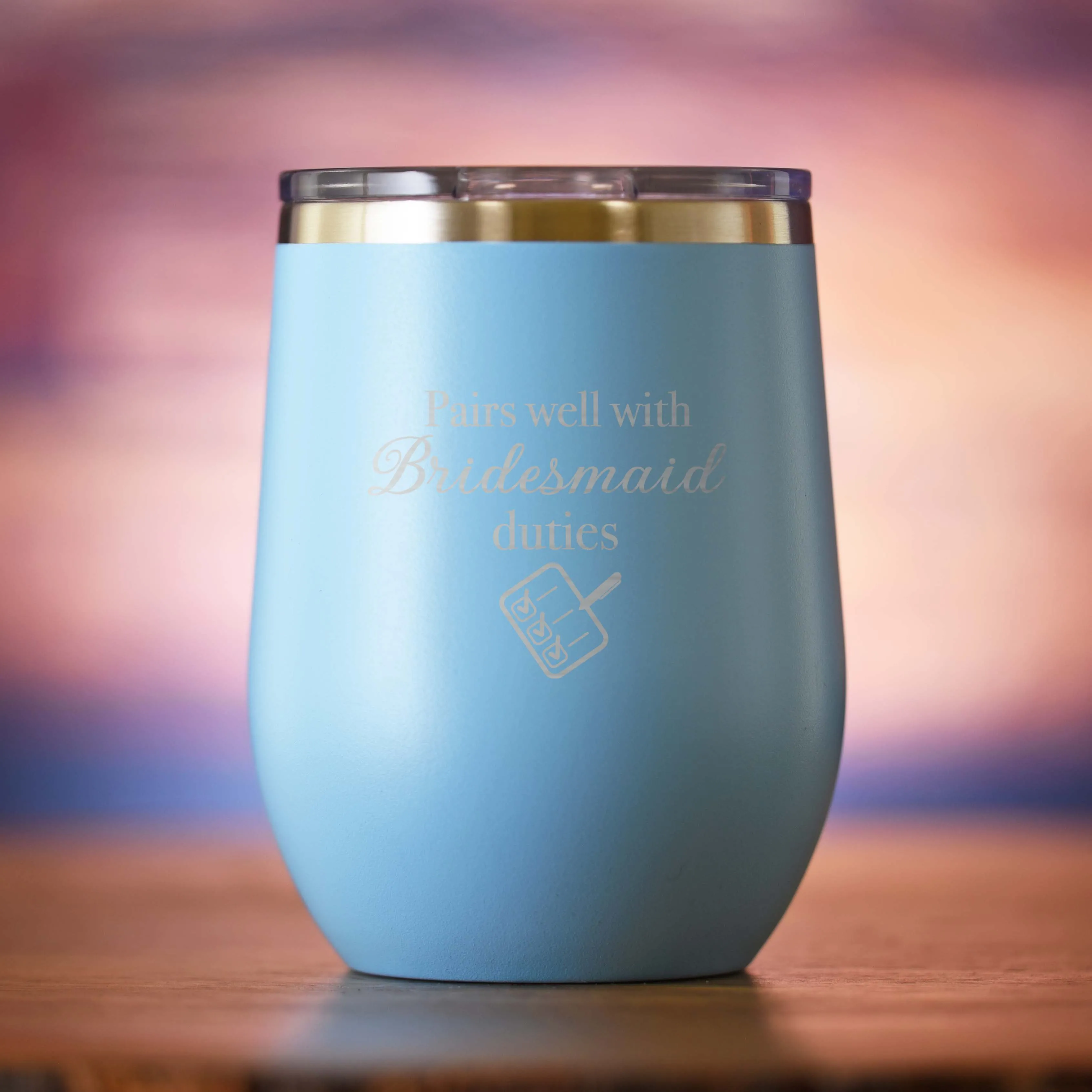 Pairs Well With Bridesmaid Duties Wine Tumbler Gift