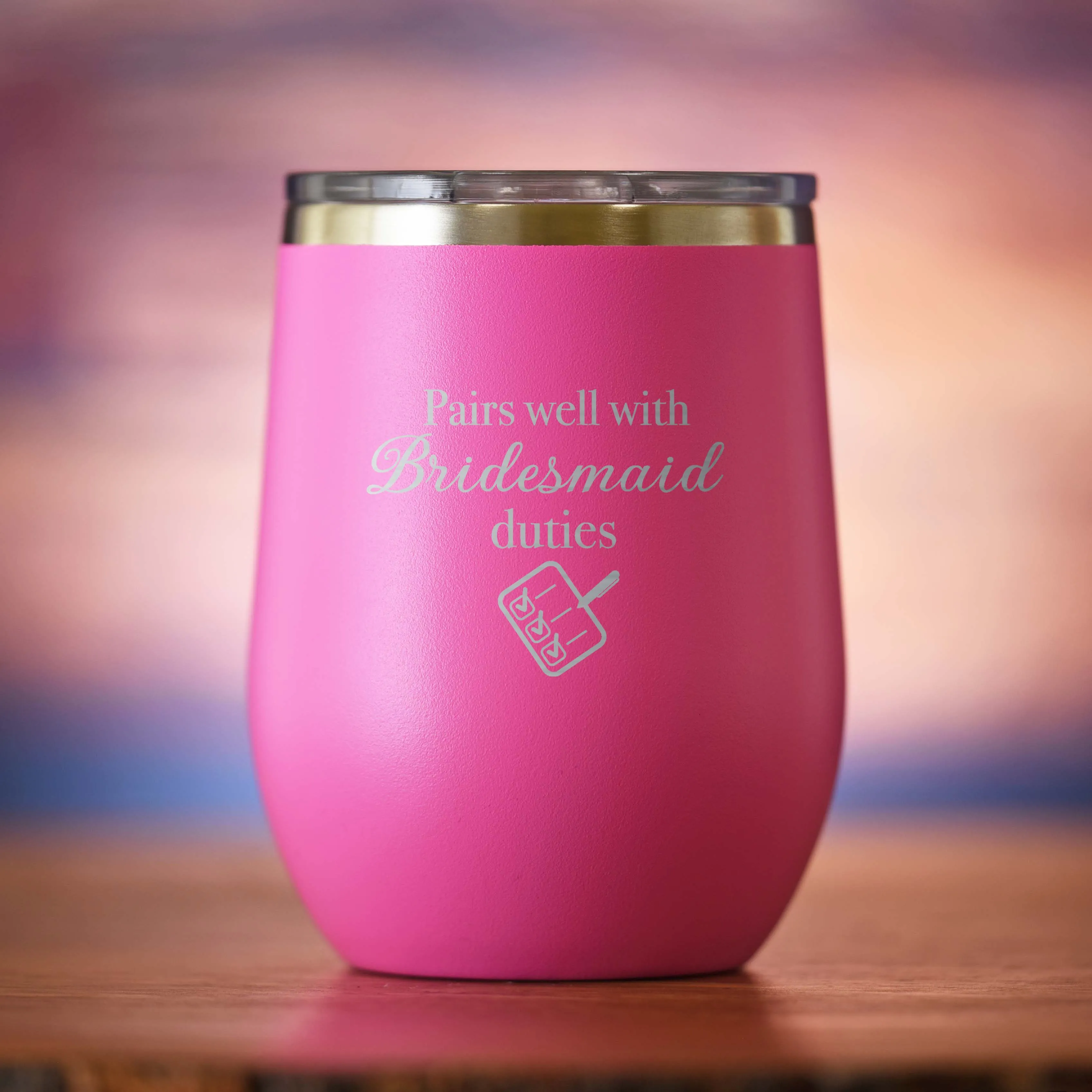 Pairs Well With Bridesmaid Duties Wine Tumbler Gift