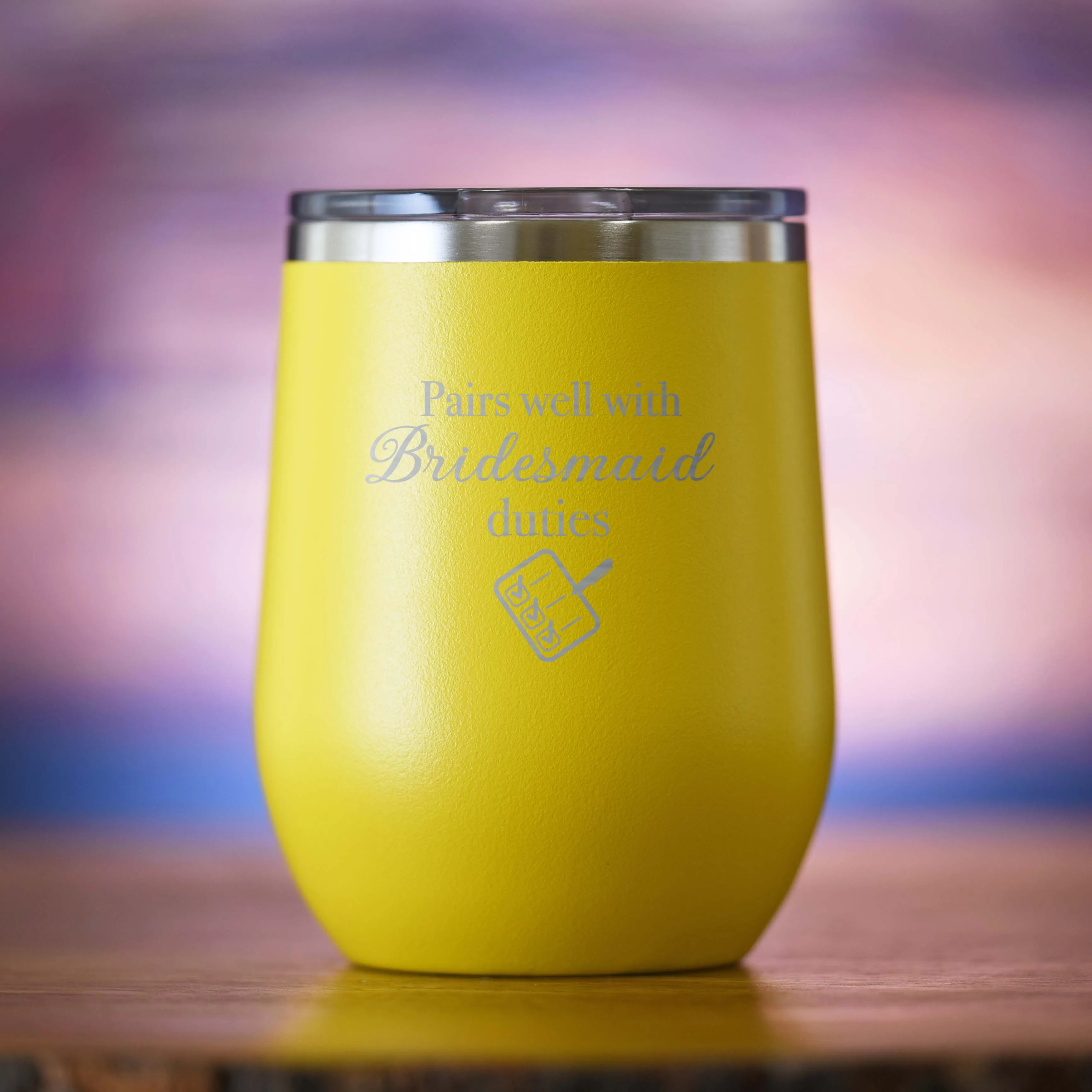 Pairs Well With Bridesmaid Duties Wine Tumbler Gift