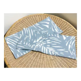 Palm Pillow Cover (14”x30”)-Coastal Blue