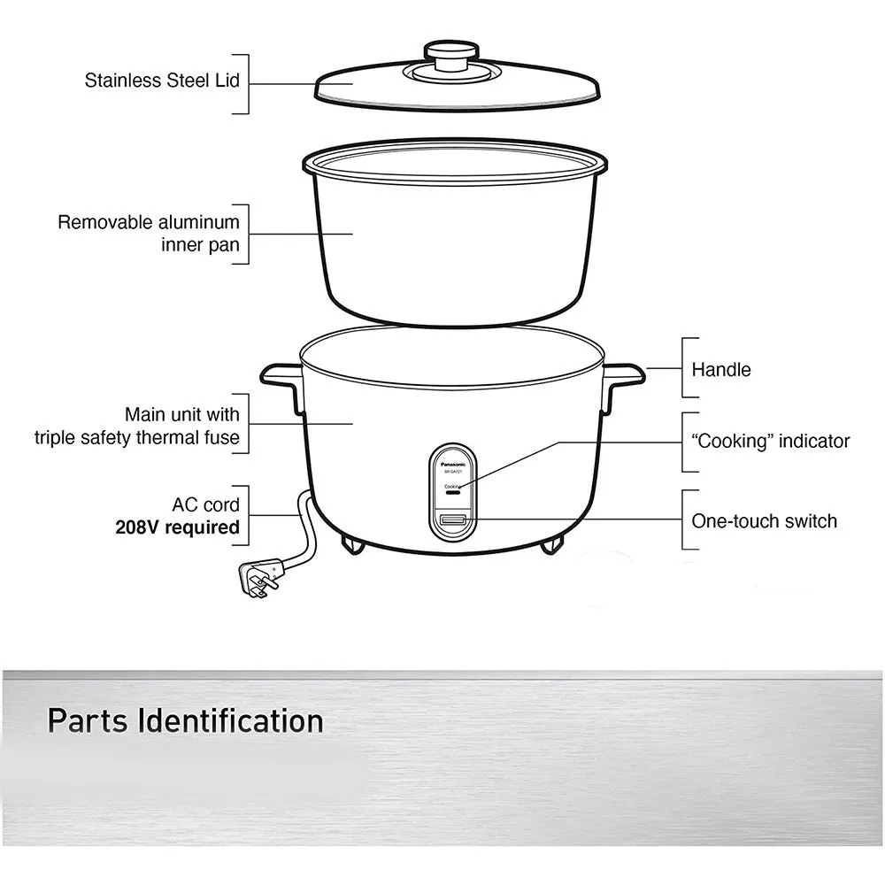 Panasonic 30 Cup Rice Cooker with Stainless Lid - 5.4L