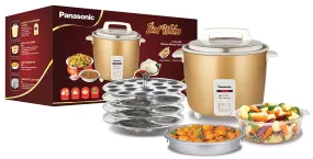 Panasonic SR-W18GH Automatic Warmer Cooker Combo Pack (4.4 Liters, Gold)