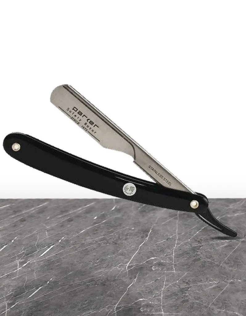 Parker - Professional Barber Razor Shavette PTB, Black Resin