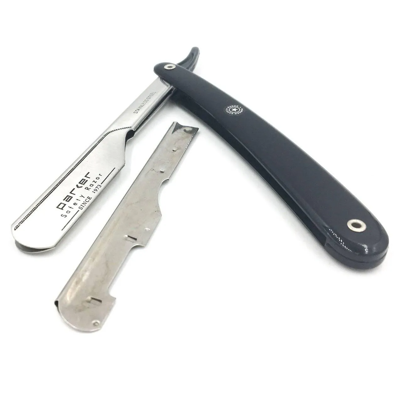 Parker - Professional Barber Razor Shavette PTB, Black Resin