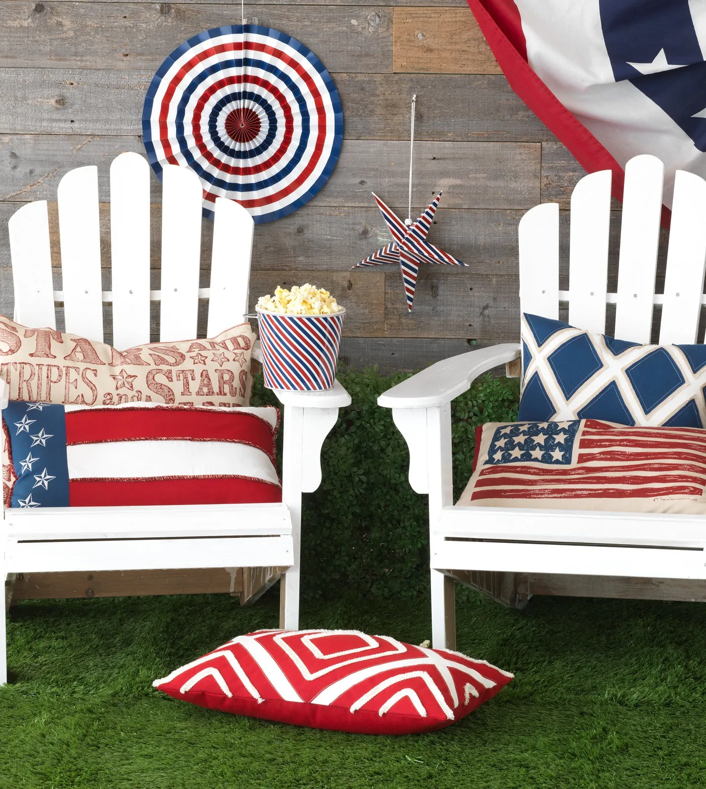 Patriotic Decorative Outdoor Pillow Cover 13x22