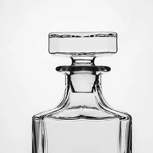 Personalized Square Decanter with Glass Stopper